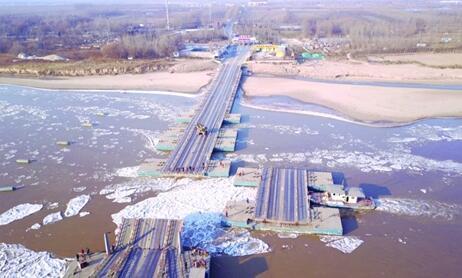 黄河山东段蔓延475公里 为应对淌凌已拆19座浮桥