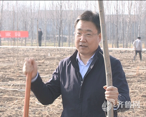 惠民县委副书记、县长夏培剑参加植树活动