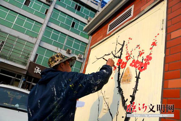 临沂兰山街道打造“手绘壁画一街” 露头丑变风景线