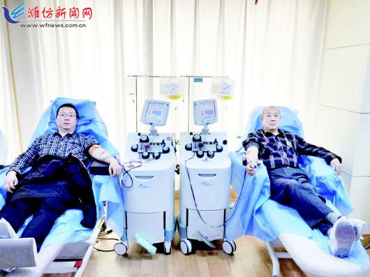 淄博的这爷俩又来潍献血 连续多年来潍献血