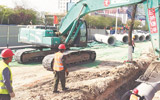 淄博柳泉路改造东半幅首批雨水管道实装