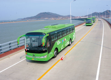 长岛50辆纯电动旅游公交车投入运营