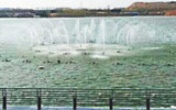 淄博孝妇河湿地公园喷泉五一复喷