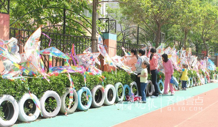 老游戏回归，济南一幼儿园举办风筝节