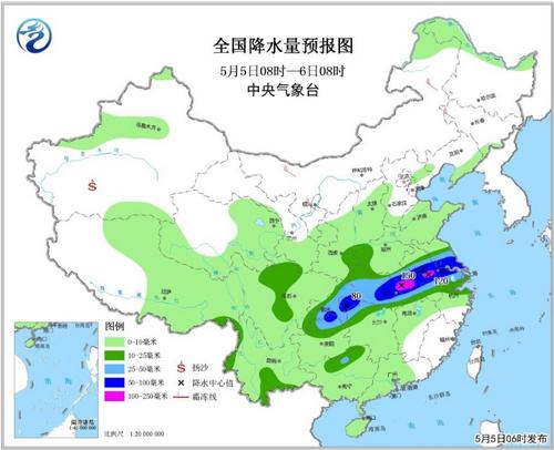 气象台发布暴雨蓝色预警：长江中下游地区暴雨袭城