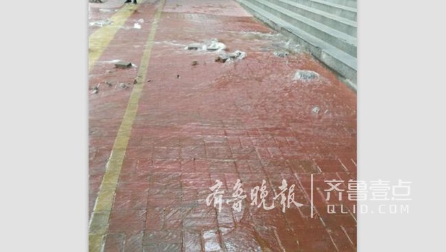 枣庄市中区银行门口“喷水”市民直呼太可惜了