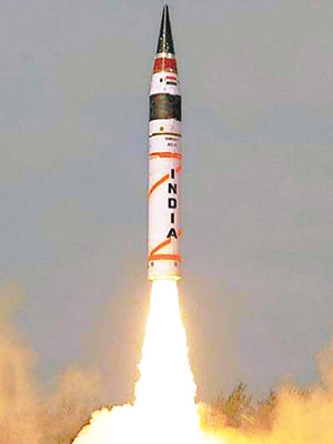 境外媒体：印度再度成功试射“烈火-5”导弹 射程达5000公里