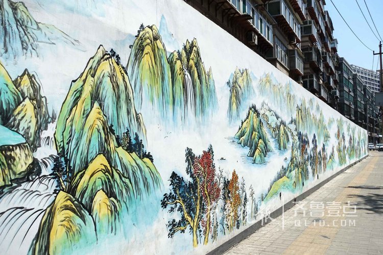 外墙绘满国画书法，济南这条街“古典范”