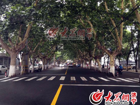 济宁城区道路交通标线进行施划复新