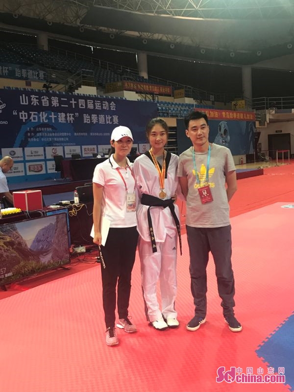 济宁韩雨晴夺第二十四届省运会跆拳道67公斤级金牌