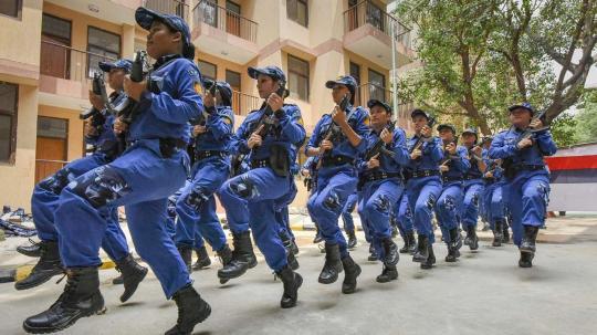 印度成立首支女子特警队 独立日确保莫迪安全