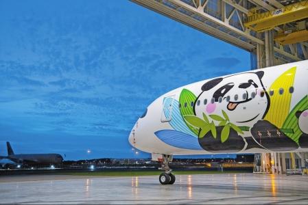 大熊猫萌上天 川航熊猫客机首飞北京