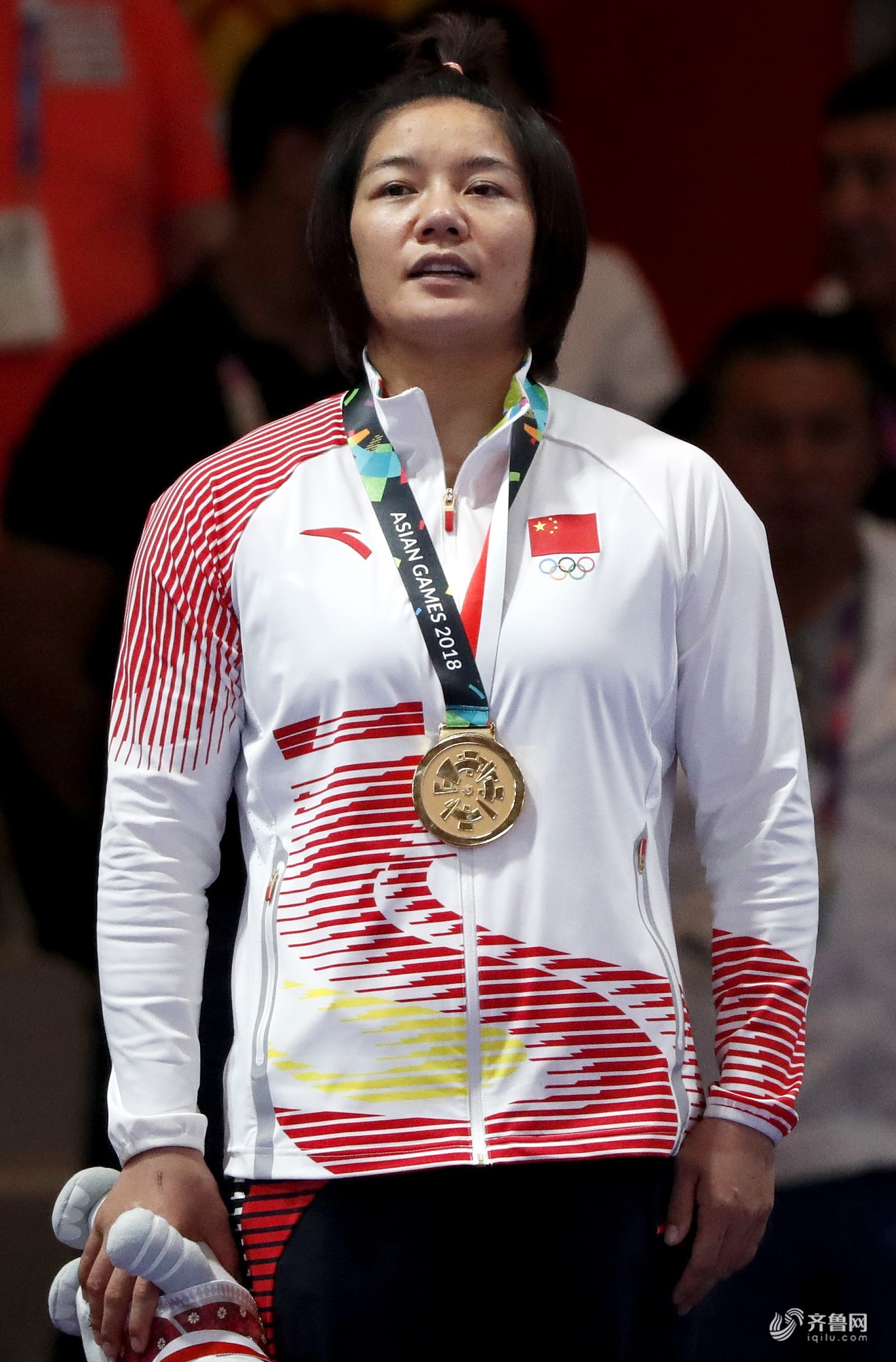 2018雅加达亚运会女子自由式摔跤76公斤级决赛：周倩夺金