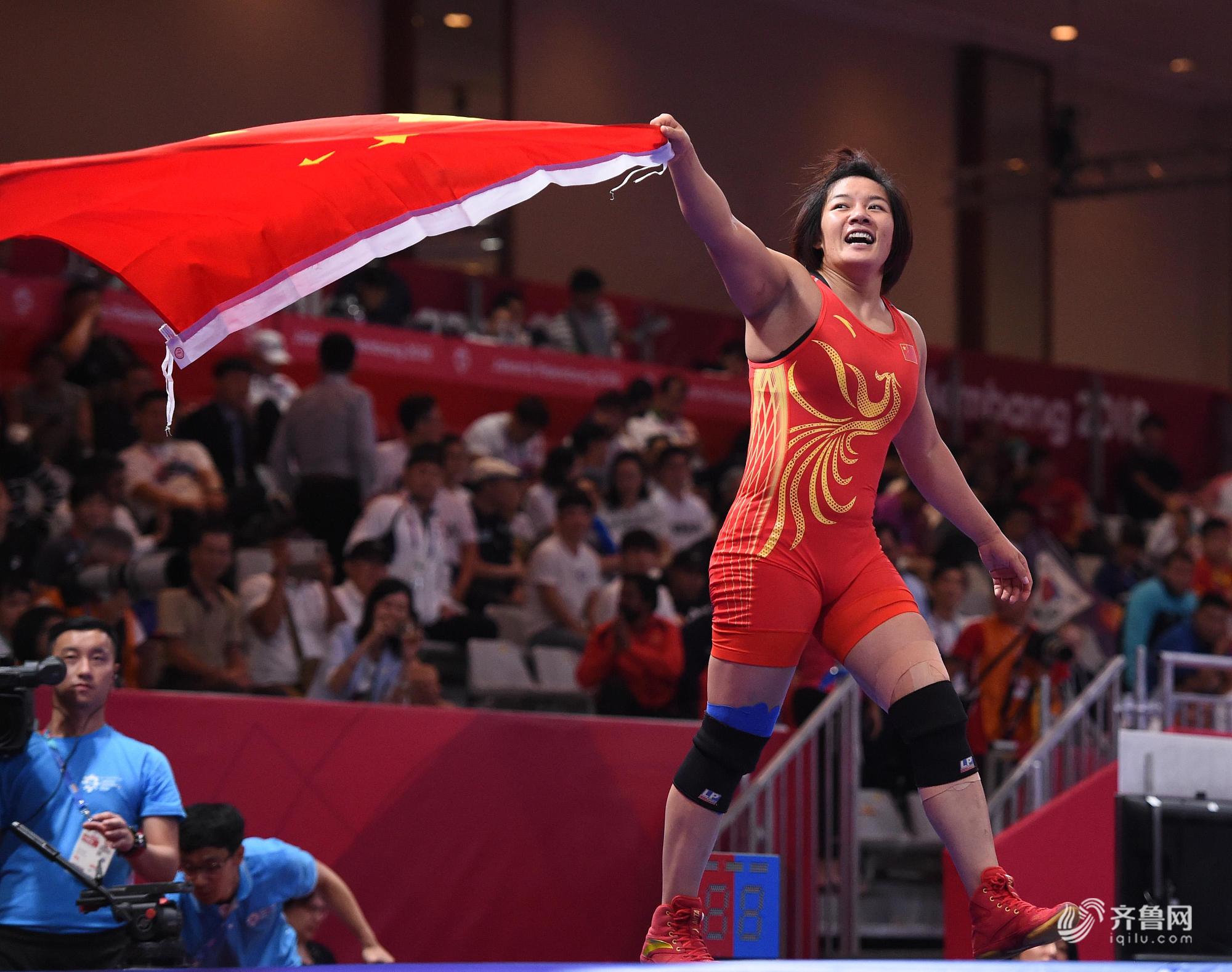 2018雅加达亚运会女子自由式摔跤76公斤级决