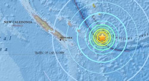 法属新喀里多尼亚东部海域连发两次5级以上地震