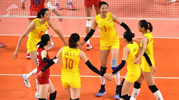中国女排3-0完胜菲律宾进四强 半决赛将战日本队