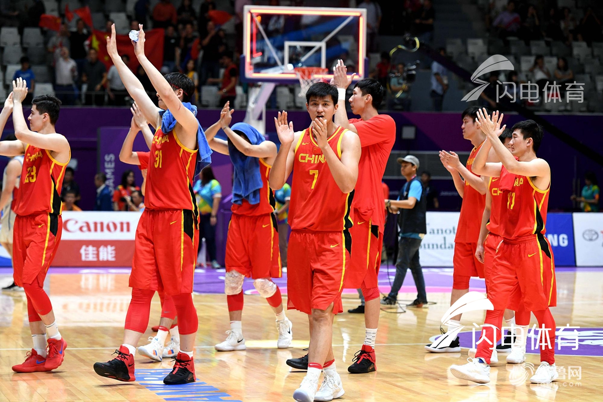 2018雅加达亚运会男篮半决赛:中国男篮红队86-63中国台北