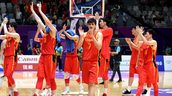2018雅加达亚运会男篮半决赛：中国男篮红队86-63中国台北