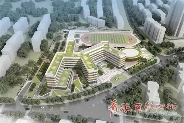 李沧君峰路中学项目开工 规划30班 明年9月竣工(图)