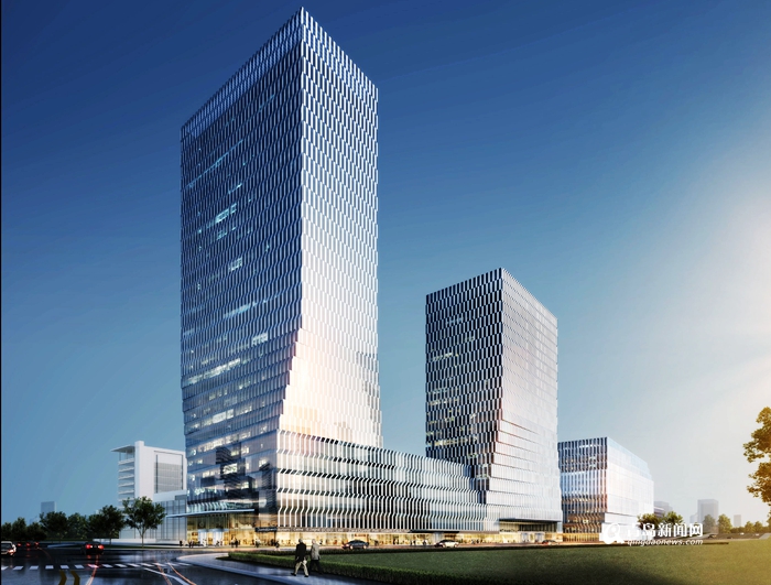 首发:崂山崛起142.5米高楼 国信金融中心2020年竣工