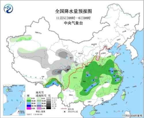 南方地区自西向东有降水过程 青藏高原东部等地有中到大雪