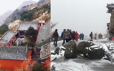 山东这个地方下雪了，绝美雪景美到爆