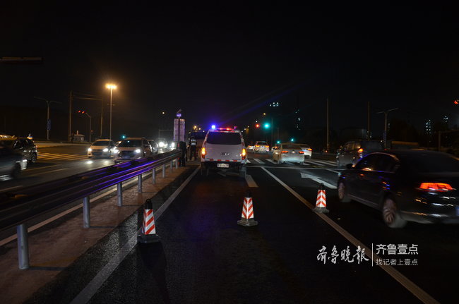 货车闯红灯撞了闯红灯的行人，济南一路口发生悲剧