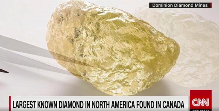 552克拉！ 北美洲最大钻石在加拿大被发现