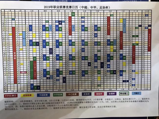 19年赛历:跨9个月5次间歇期 足协杯决赛间隔1个月