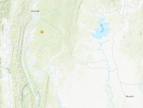 缅甸西北部地区发生5.0级地震 震源深度91.8公里