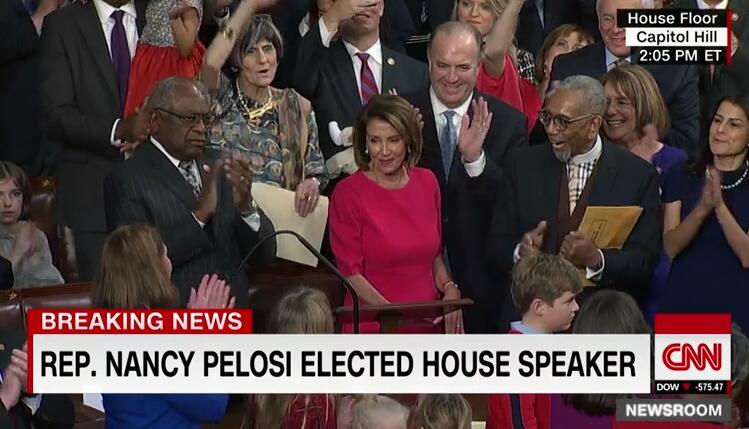 民主党领袖佩洛西再次当选美国众议院议长 特朗普祝贺