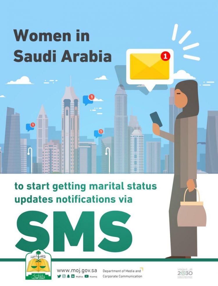 沙特新规阻止妇女“被离婚”：法院必须短信通知本人