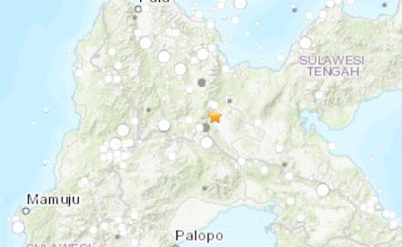 印尼苏拉威西岛发生5.4级地震 震源深度10千米