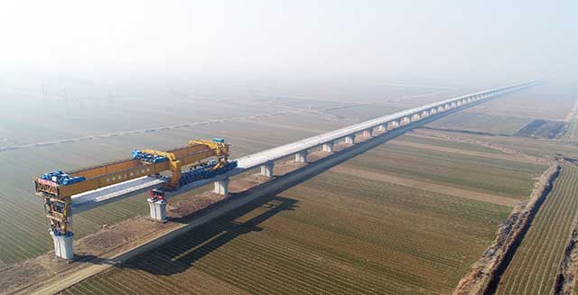 年底前完成全线线下工程 记者探访潍莱高铁平度段建设