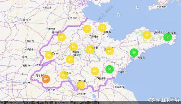 山东省环境空气质量形势预报（2019年4月2日—8日）