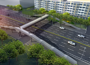 世昌大道过街天桥预计6月底建成