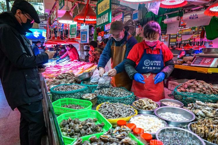 【海鲜】琳琅满目应有尽有 买海鲜团岛市场是好去处