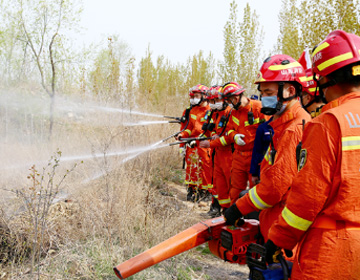滨州消防开展跨区域森林火灾实战演练