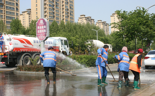 聊城开展“洗城行动” 计划用半年时间降低城区积尘负荷和扬尘污染