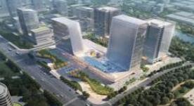 淄博科学城首个重大建设项目一区、十二区完成封顶