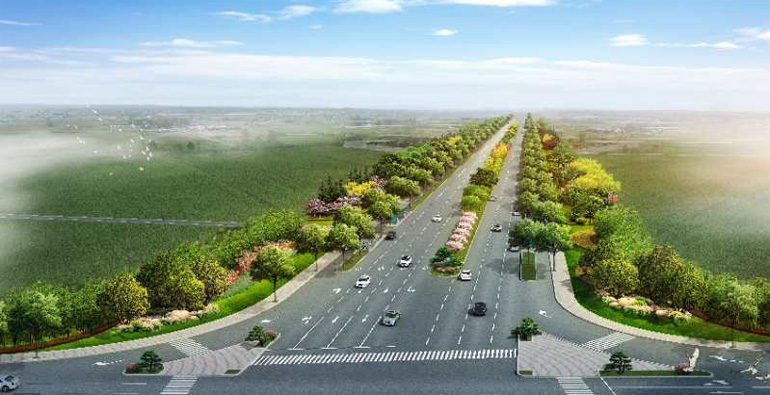 双向6车道 潍坊东部新景观大道11月底完工