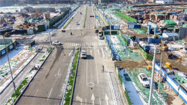 济南北湖片区首条改扩建市政道路实现临时通车