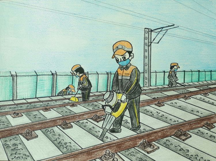 >这组漫画的原型是中国铁路西安局集团有限公司延安工务段的线路工