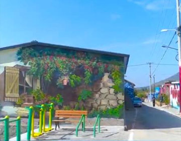 泰安岱岳区农村院墙变身“画板” 清明假期每天吸引上万游客