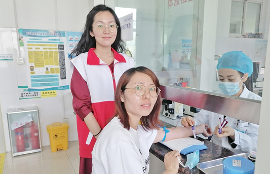 造血干细胞捐献志愿者王丽顺利采集高分辨血样