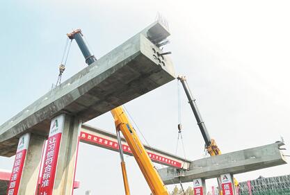 淄博快速路鲁泰大道项目转入上部结构施工阶段