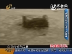 滨州：黑色轿车冲进了冰窟窿 众人齐相救