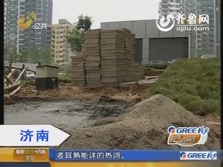 济南：阳光100小区绿地铺小路 一楼住户改商铺