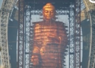 江西建成世界最高48米阿弥陀佛铜佛