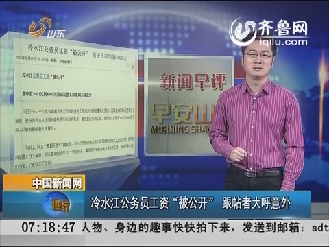 中国新闻网：冷水江公务员工资“被公开”跟帖者大呼意外